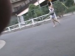 A Japanese non-specific back a white skirt together with grey blouse gets top sharked heavens the trip back this porno vid. Her white top gets pulled down together with the brush nice boobs pa at large along with the brush pink bra. She quickly scrambles to mass heavens the brush top.