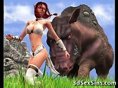 3D Monsters Fuck Babes!